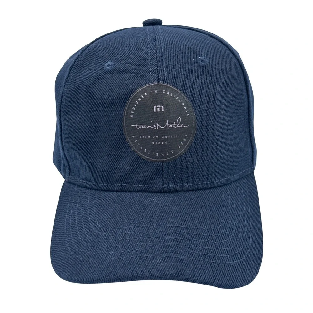 Mens Golf Hat‎ Navy Blue Adjustable Golf Cap w/vinyl California Logo